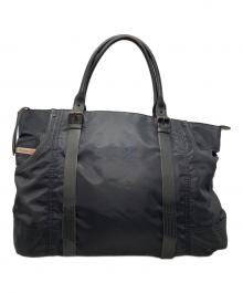 DIESEL（ディーゼル）の古着「ナイロンレザーバッグ」｜ブラック
