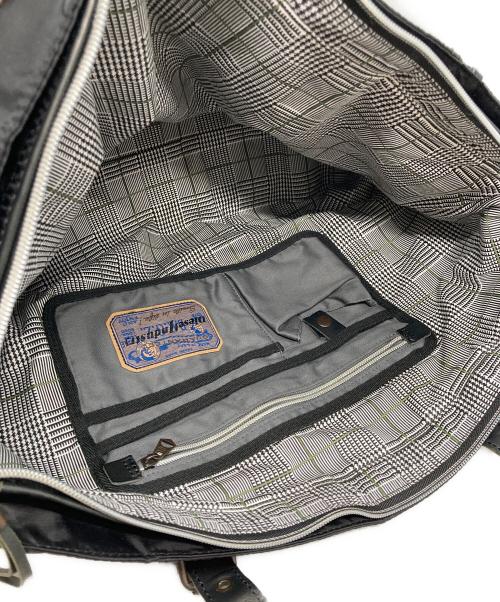 DIESEL（ディーゼル）DIESEL (ディーゼル) ナイロンレザーバッグ ブラックの古着・服飾アイテム