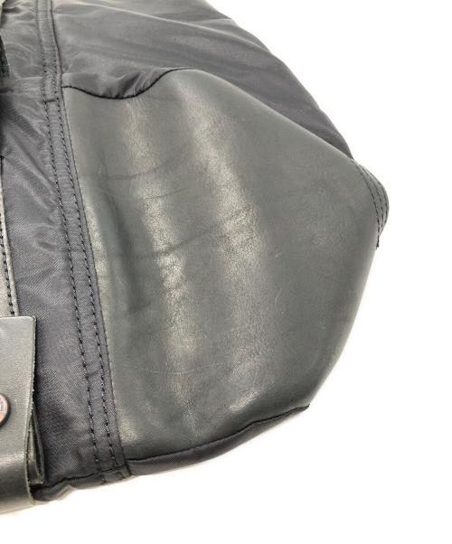 DIESEL（ディーゼル）DIESEL (ディーゼル) ナイロンレザーバッグ ブラックの古着・服飾アイテム