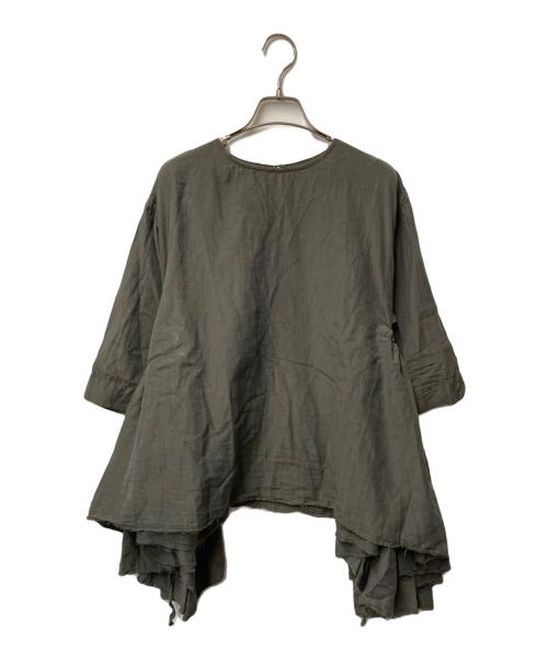 quitan（キタン）quitan (キタン) ブラウス グレー サイズ:Freeの古着・服飾アイテム