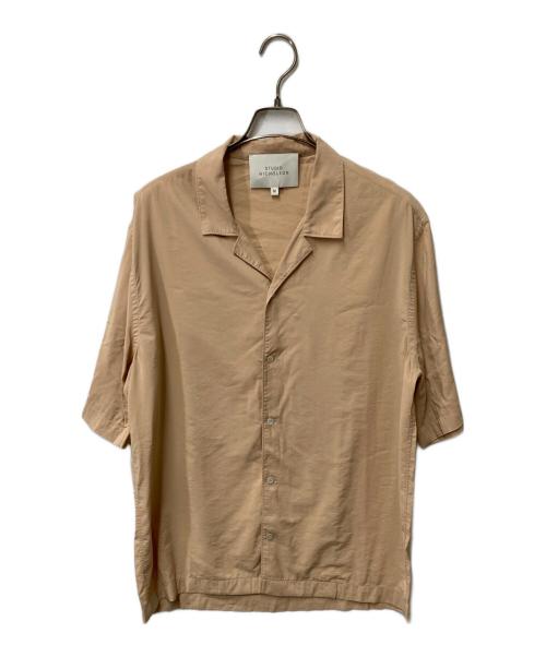 STUDIO NICHOLSON（スタジオ ニコルソン）STUDIO NICHOLSON (スタジオ ニコルソン) オープンカラーシャツ ベージュ サイズ:Mの古着・服飾アイテム