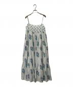 ne quittez pasヌキテパ）の古着「Cotton Jacquard Lily Print Cami Dress」｜ホワイト