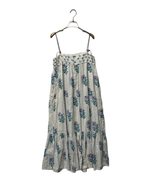 ne quittez pas（ヌキテパ）ne quittez pas (ヌキテパ) Cotton Jacquard Lily Print Cami Dress ホワイト サイズ:SIZE Freeの古着・服飾アイテム