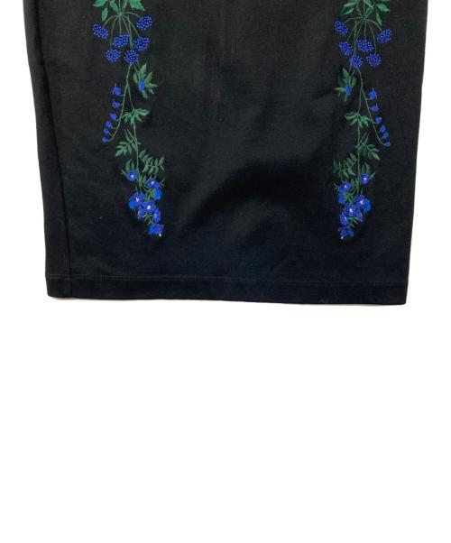 Mame Kurogouchi（マメクロゴウチ）mame kurogouchi (マメクロゴウチ) Embroidery Jersey Skirt ブラック サイズ:2の古着・服飾アイテム