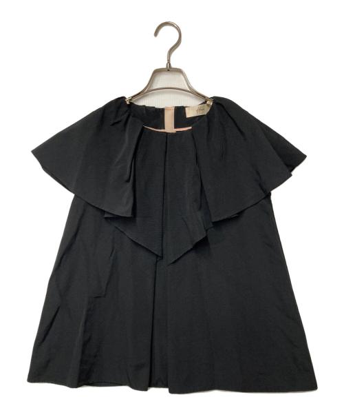 Heve（ヘイヴ）Heve (ヘイヴ) ラッフルグログラントップス ブラック サイズ:Fの古着・服飾アイテム