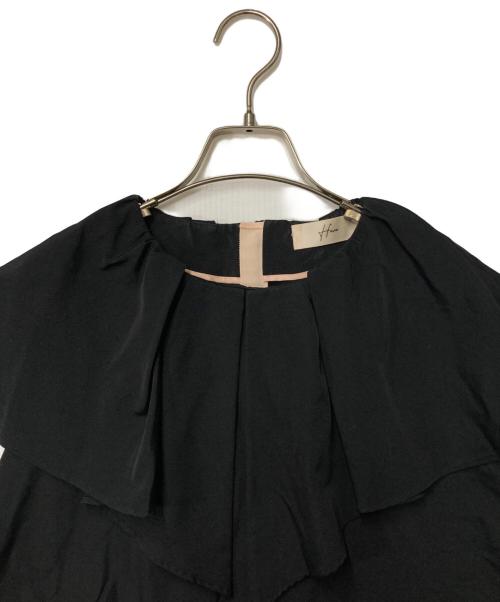 Heve（ヘイヴ）Heve (ヘイヴ) ラッフルグログラントップス ブラック サイズ:Fの古着・服飾アイテム