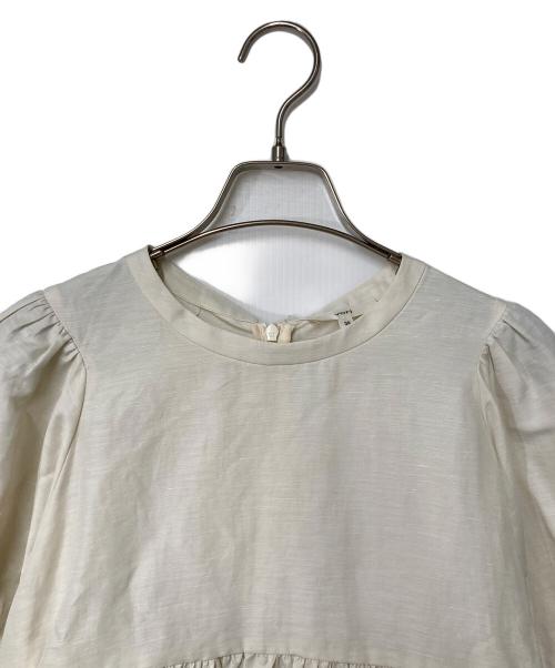 YORI（ヨリ）YORI (ヨリ) ショートパフギャザーブラウス アイボリー サイズ:38の古着・服飾アイテム