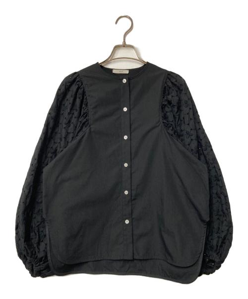 YORI（ヨリ）yori (ヨリ) mitsubaパフブラウス ブラック サイズ:Freeの古着・服飾アイテム