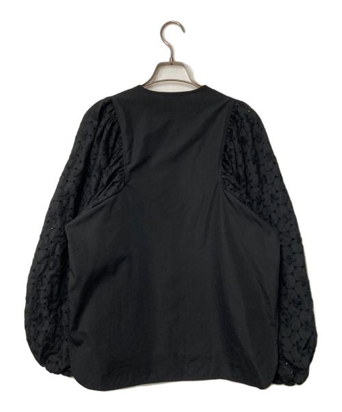 YORI（ヨリ）yori (ヨリ) mitsubaパフブラウス ブラック サイズ:Freeの古着・服飾アイテム