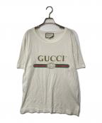 GUCCIグッチ）の古着「ロゴTシャツ」｜ホワイト