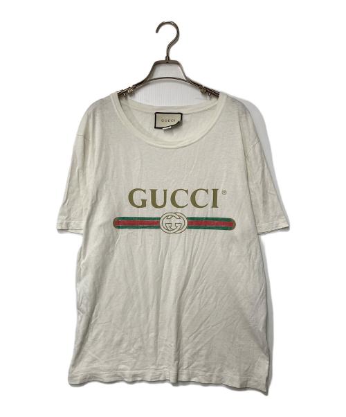 GUCCI（グッチ）GUCCI (グッチ) ロゴTシャツ ホワイト サイズ:Sの古着・服飾アイテム
