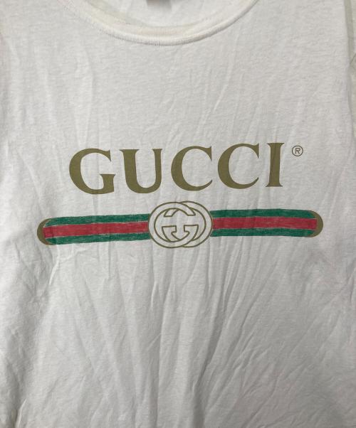 GUCCI（グッチ）GUCCI (グッチ) ロゴTシャツ ホワイト サイズ:Sの古着・服飾アイテム