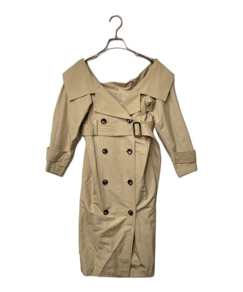Metaphor...（メタファー）Metaphor... (メタファー) オフショルダートレンチコート ベージュ サイズ:Fの古着・服飾アイテム