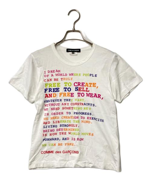 COMME des GARCONS（コムデギャルソン）COMME des GARCONS (コムデギャルソン) ロゴTシャツ ホワイト サイズ:XSの古着・服飾アイテム