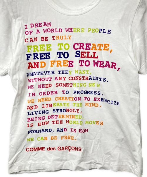 COMME des GARCONS（コムデギャルソン）COMME des GARCONS (コムデギャルソン) ロゴTシャツ ホワイト サイズ:XSの古着・服飾アイテム