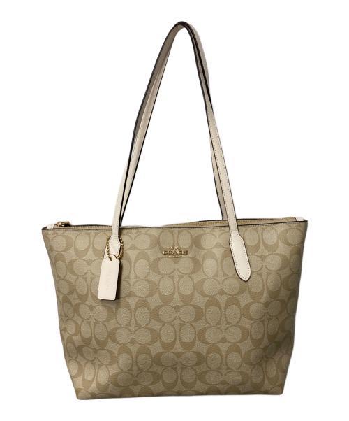 COACH（コーチ）COACH (コーチ) シグネチャートートバッグ ベージュの古着・服飾アイテム