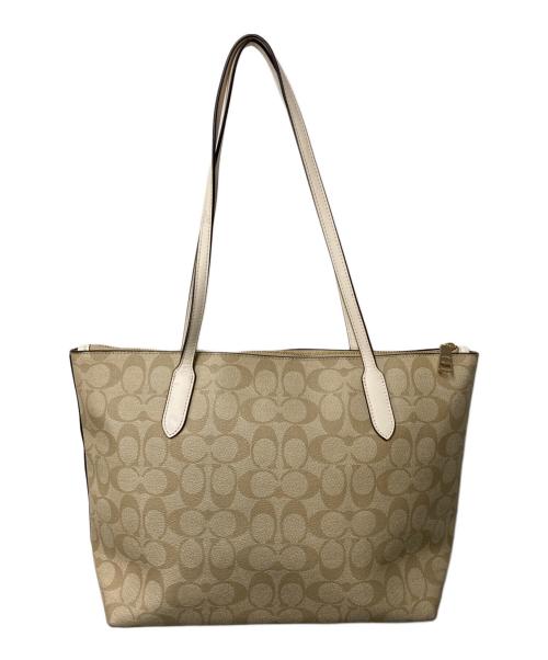 COACH（コーチ）COACH (コーチ) シグネチャートートバッグ ベージュの古着・服飾アイテム