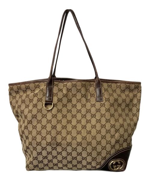 GUCCI（グッチ）GUCCI (グッチ) ニューブリット トートバッグ ブラウンの古着・服飾アイテム
