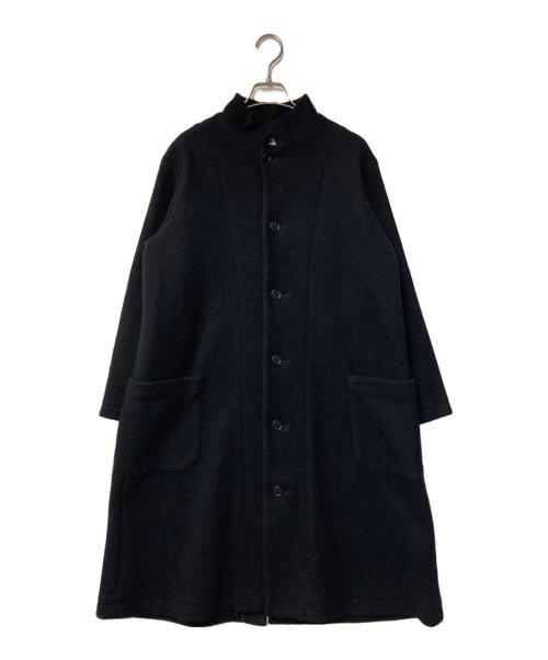 plantation（プランテーション）plantation (プランテーション) ウールロングコート ブラック サイズ:Mの古着・服飾アイテム