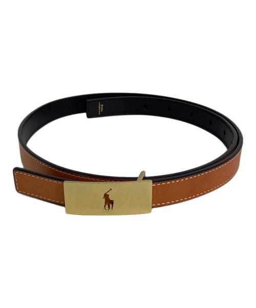 POLO RALPH LAUREN（ポロ・ラルフローレン）POLO RALPH LAUREN (ポロ・ラルフローレン) リバーシブル ヴァケッタレザーベルト ベージュの古着・服飾アイテム
