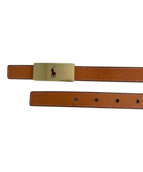 POLO RALPH LAUREN（ポロ・ラルフローレン）POLO RALPH LAUREN (ポロ・ラルフローレン) リバーシブル ヴァケッタレザーベルト ベージュの古着・服飾アイテム