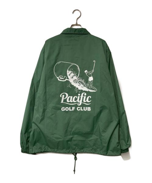 Pacific GOLF CLUB（パシフィックゴルフクラブ）Pacific GOLF CLUB (パシフィックゴルフクラブ) コーチジャケット グリーン サイズ:L 未使用品の古着・服飾アイテム