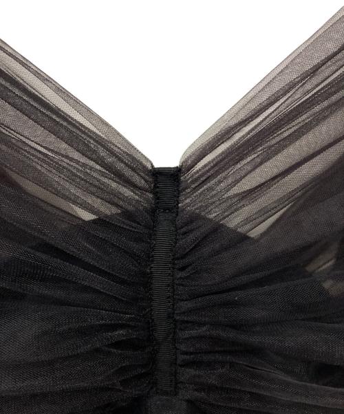 EMI FUNAYAMA（エミ フナヤマ）EMI FUNAYAMA (エミ フナヤマ) MUTTON SLEEVE TULLE BLOUSE ブラック サイズ:1の古着・服飾アイテム