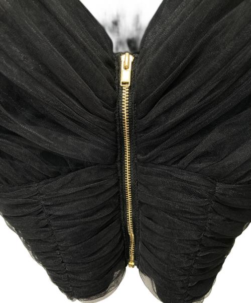 EMI FUNAYAMA（エミ フナヤマ）EMI FUNAYAMA (エミ フナヤマ) MUTTON SLEEVE TULLE BLOUSE ブラック サイズ:1の古着・服飾アイテム