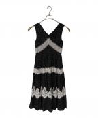 HER LIP TOハーリップトゥ）の古着「Clarine Polka Dot Dress」｜ブラック×ホワイト