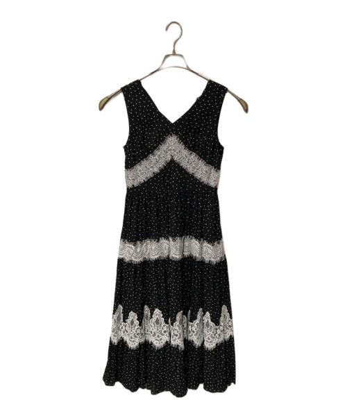 HER LIP TO（ハーリップトゥ）HER LIP TO (ハーリップトゥ) Clarine Polka Dot Dress ブラック×ホワイト サイズ:Mの古着・服飾アイテム