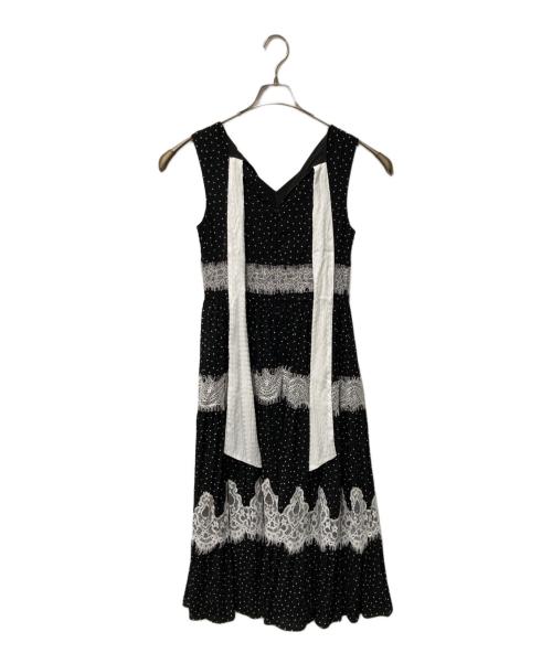 HER LIP TO（ハーリップトゥ）HER LIP TO (ハーリップトゥ) Clarine Polka Dot Dress ブラック×ホワイト サイズ:Mの古着・服飾アイテム