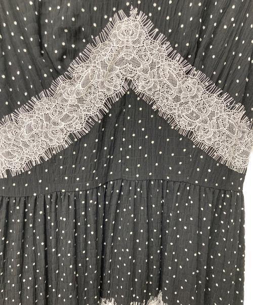 HER LIP TO（ハーリップトゥ）HER LIP TO (ハーリップトゥ) Clarine Polka Dot Dress ブラック×ホワイト サイズ:Mの古着・服飾アイテム