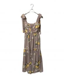 HER LIP TO（ハーリップトゥ）の古着「Capri Lemon Print Dress」｜ベージュ