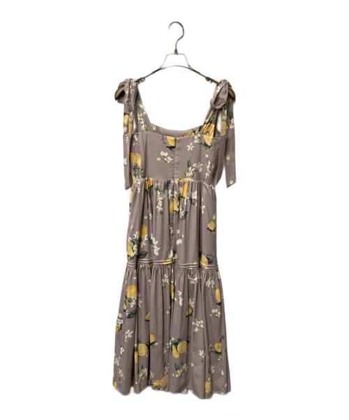HER LIP TO（ハーリップトゥ）HER LIP TO (ハーリップトゥ) Capri Lemon Print Dress ベージュ サイズ:Mの古着・服飾アイテム