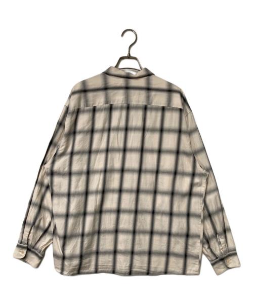 son of the cheese（（サノバチーズ））son of the cheese (（サノバチーズ）) チェックシャツ ベージュ×グレー サイズ:Mの古着・服飾アイテム