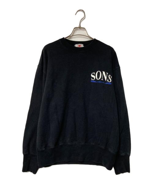 son of the cheese（（サノバチーズ））son of the cheese (（サノバチーズ）) プリントスウェット ブラック サイズ:Mの古着・服飾アイテム