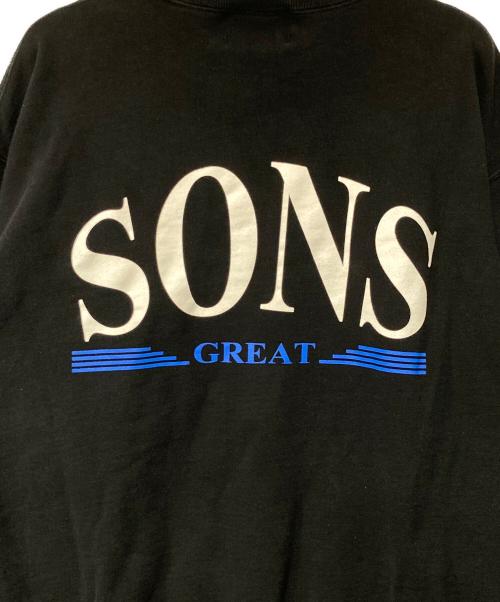 son of the cheese（（サノバチーズ））son of the cheese (（サノバチーズ）) プリントスウェット ブラック サイズ:Mの古着・服飾アイテム