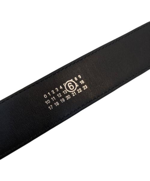 MM6 Maison Margiela（エムエムシックスメゾンマルジェラ）MM6 Maison Margiela (エムエムシックスメゾンマルジェラ) レザーベルト ブラックの古着・服飾アイテム