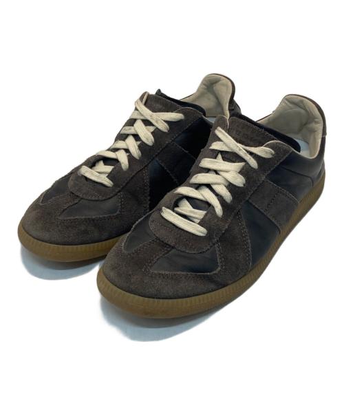 Maison Margiela（メゾンマルジェラ）Maison Margiela (メゾンマルジェラ) REPLICA ジャーマントレーナー ブラウン×ブラック サイズ:39の古着・服飾アイテム