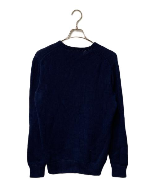POLO RALPH LAUREN（ポロ・ラルフローレン）POLO RALPH LAUREN (ポロ・ラルフローレン) クルーネックロゴニット ネイビー サイズ:Sの古着・服飾アイテム