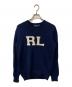 POLO RALPH LAUREN（ポロ・ラルフローレン）の古着「クルーネックロゴニット」｜ネイビー