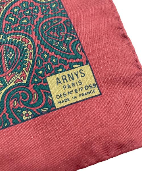 ARNYS（アルニス）ARNYS (アルニス) シルクスカーフ レッドの古着・服飾アイテム