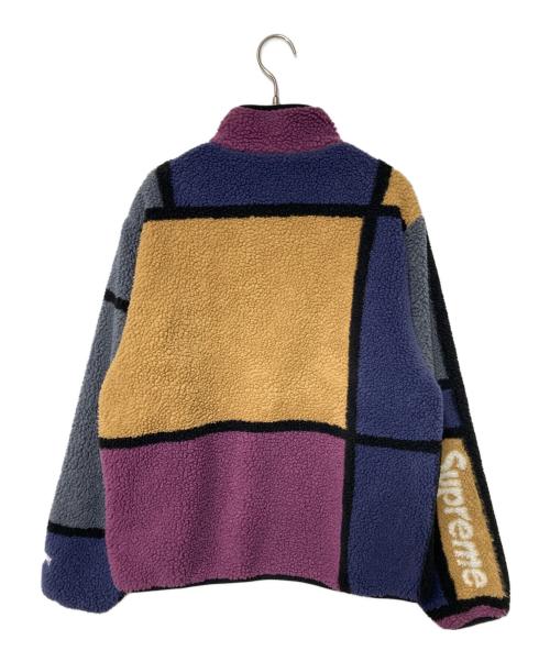 SUPREME（シュプリーム）SUPREME (シュプリーム) Reversible Colorblocked Fleece Jacket パープル×ベージュ サイズ:Mの古着・服飾アイテム