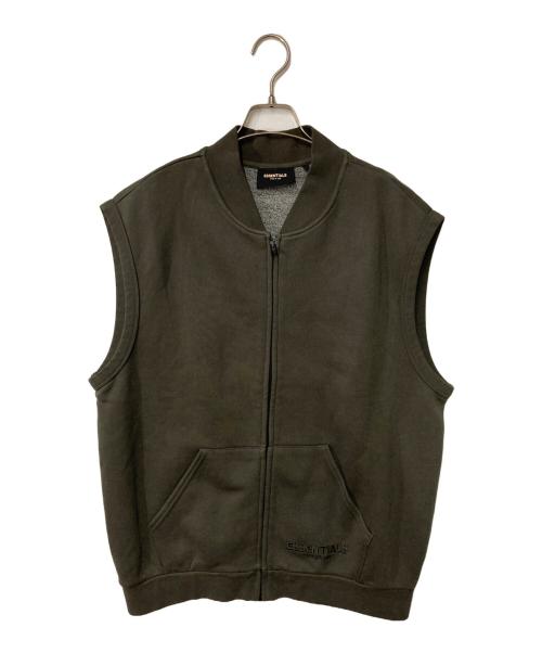 FOG ESSENTIALS（フィアオブゴッド エッセンシャル）FOG ESSENTIALS (フィアオブゴッド エッセンシャル) FULL ZIP SS SWEAT VEST グレー サイズ:Ｍの古着・服飾アイテム