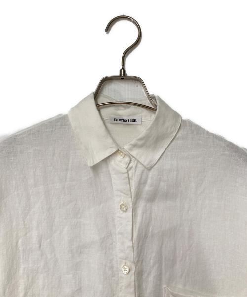 EVERYDAY I LIKE.（エヴリデイ アイ ライク）EVERYDAY I LIKE. (エヴリデイ アイ ライク) New Linen ワイドシャツ ホワイト サイズ:Freeの古着・服飾アイテム