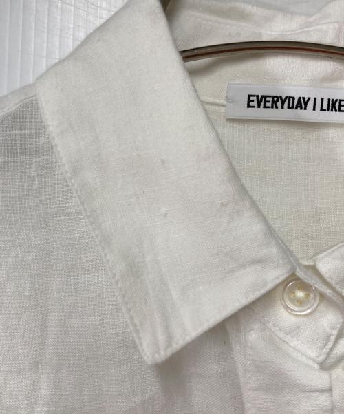 EVERYDAY I LIKE.（エヴリデイ アイ ライク）EVERYDAY I LIKE. (エヴリデイ アイ ライク) New Linen ワイドシャツ ホワイト サイズ:Freeの古着・服飾アイテム