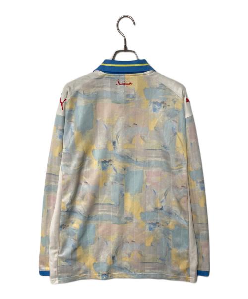 PUMA（プーマ）PUMA (プーマ) KIDSUPER (キッドスーパー) 長袖レトロシャツ ブルー×アイボリー サイズ:Sの古着・服飾アイテム