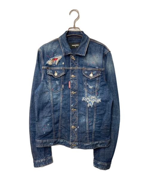 DSQUARED2（ディースクエアード）DSQUARED2 (ディースクエアード) デニムジャケット インディゴ サイズ:50の古着・服飾アイテム