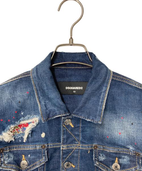 DSQUARED2（ディースクエアード）DSQUARED2 (ディースクエアード) デニムジャケット インディゴ サイズ:50の古着・服飾アイテム