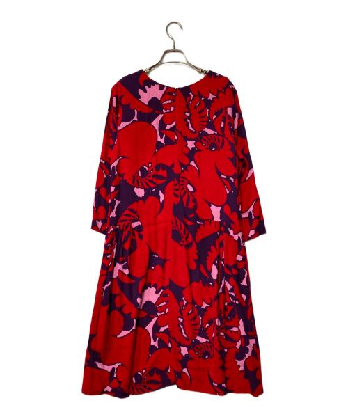 marimekko（マリメッコ）marimekko (マリメッコ) AKILEIJA / VARBU DRESS ピンク×レッド サイズ:38の古着・服飾アイテム